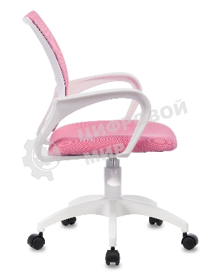 Кресло Бюрократ CH-W695NLT TW-06A TW-13A розовый, сетка/ткань, 120 кг, механизм качания