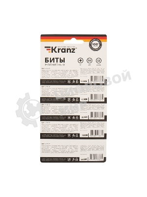 Бита Kranz PZ 1x50 мм для шуруповерта сталь S2 5 шт. (лента)