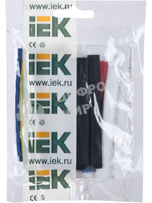Набор трубок термоусадочных тонкостен. ТТУ 2/1; 4/2; 6/3; 8/4 (ЖЗ; С; К; Ч) 20х8см разноцвет. IEK UDRS-D2-D8-10-1