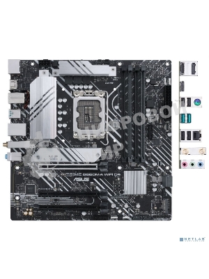 Материнская плата ASUS PRIME B660M-A WIFI D4, Socket LGA 1700, Intel B660, 4xDDR4, 4xSATA, 2xM.2, 1xPCIe 4.0 x16, 1xPCIe 3.0 x16, 1xDP, 2xHDMI, 1x 1Gb LAN, 2xUSB-A 3.2 Gen 2, 4xUSB-A 2.0, 3x3.5 мм, 7.1, mATX