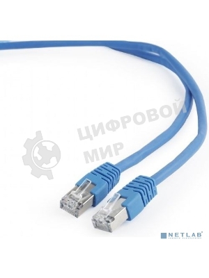 Патч-корд UTP Cablexpert cat.5e 0.25м, литой, многожильный, синий