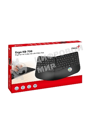 Клавиатура проводная Genius Ergo KB-700, черный, USB, 104 клавиши 31310053402