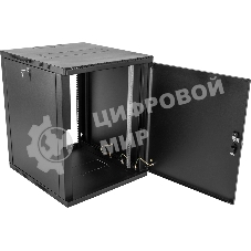 Шкаф ЦМО телекоммуникационный настенный сварной 12U (600 500) съемные стенки, дверь металл, черный