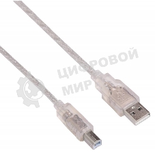 Кабель USB2.0 Buro USB2.0-AM/BM-3-TRANS USB A (m)/USB B (m) 3м