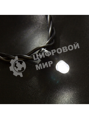 Гирлянда Neon-night Нить 10м, с эффектом мерцания, черный ПВХ, 24В, белый