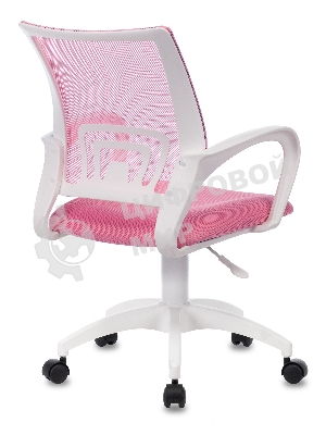 Кресло Бюрократ CH-W695NLT TW-06A TW-13A розовый, сетка/ткань, 120 кг, механизм качания