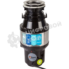 Измельчитель пищевых отходов Bort MASTER ECO (91275752) Число ступеней измельчения 2; Система шумоизоляции Да; Мощность 390 Вт; Объем камеры 1000 мл; Материал камеры Металл; Система защиты от перегрузки и заклинивания; Скорость холостого хода 2600 об/мин; Вес изделия 4,36 кг; Напряжение сети 220 В; Частота тока 50 Гц; Двигатель Постоянного тока с магнитами; Мощность л.с. 0,5; Производительность 3,2 кг/мин; Диаметр сливного отверстия 3 1/2