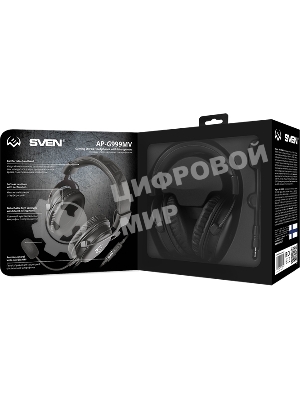 Гарнитура Sven AP-G999MV чёрный, проводная, 3.5 мм