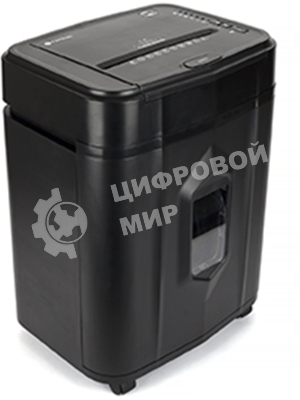 Шредер Heleos АП23-4 черный с автоподачей (секр.P-4) фрагменты 145лист. 23лтр. скрепки скобы пл.карты
