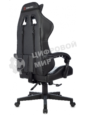 Кресло Бюрократ Zombie GAME TETRA черный/карбон, экокожа, 120 кг, механизм качания