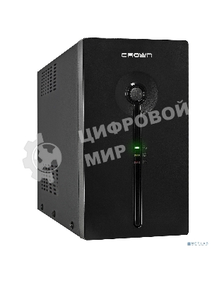 Источник бесперебойного питания CROWN ИБП CMU-SP800EURO 800VA, металл,1x12V/9AH, розетки 3*EURO+1*IEC bybas CM000001492