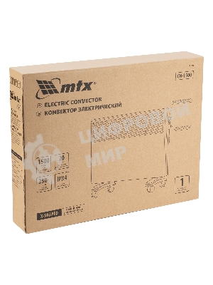 Конвектор электрический MTX CH-1500, белый, 1500 Вт, 20 м2, термостат