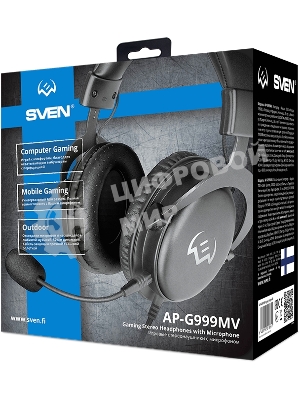 Гарнитура Sven AP-G999MV чёрный, проводная, 3.5 мм