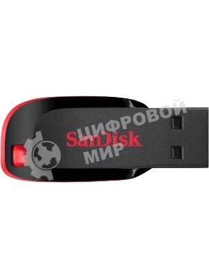 Флешка USB SanDisk Cruzer Blade (SDCZ50-128G-B35), 128Gb, USB 2.0, Type-A, R/W 16/4, черный