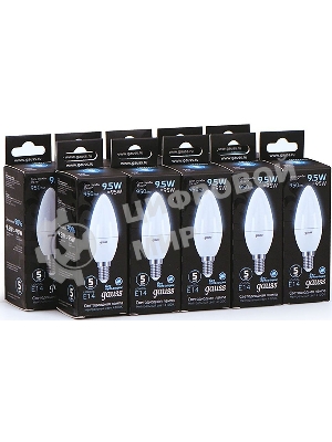 Лампа светодиодная LED Gauss Candle E14 9.5Вт 4100К