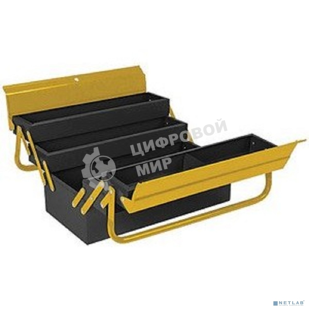 Ящик для инструмента металлический FIT IT с 4-мя раздвижными отделениями 420х200х200 мм 65679