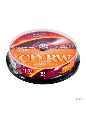 Диск CD-RW VS (PERFEO) 700 Mb, 12x, Cake Box (10), (10/250).
