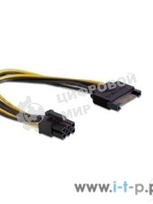 Разветвитель питания Cablexpert CC-PSU-SATA, SATA->PCI-Express 6pin, для подключения в/к PCI-Е (6pin) к б/п ATX