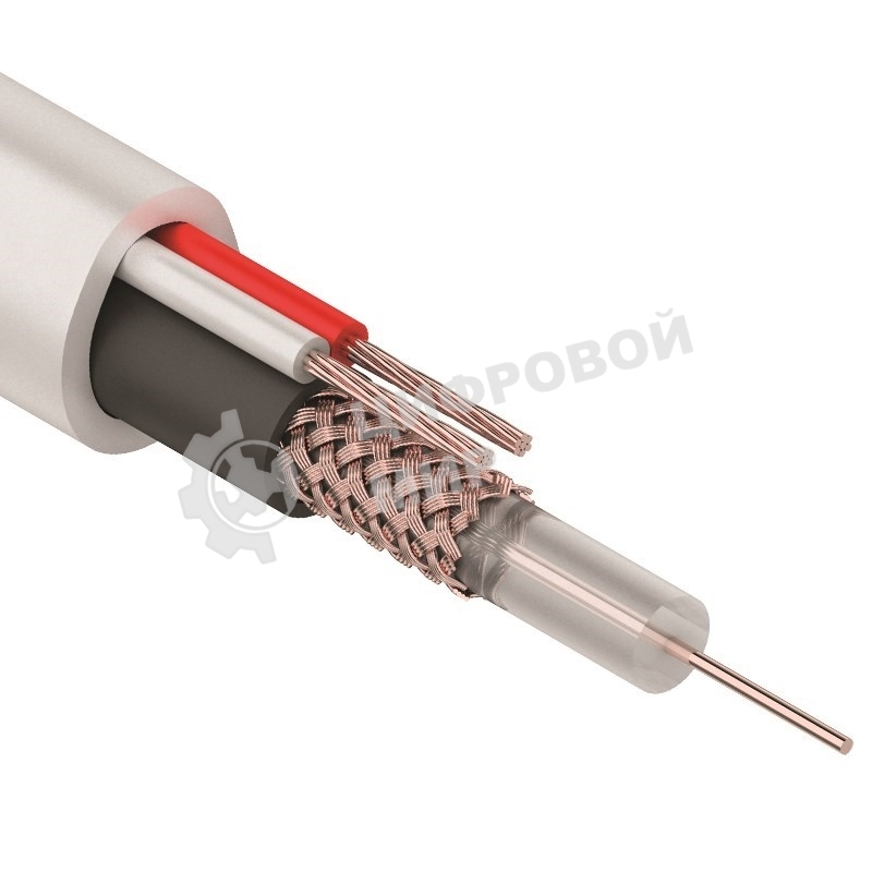 Кабель Rexant КВК-В-1,5+2x0,50 мм² (Cu/Cu) белый (бухта 200 м) 01-4012