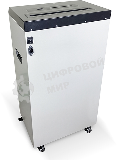 Шредер документов и медианосителей ГЕЛЕОС СП65-4, P-4 (4 ур-нь секр.), фрагмент 3,9х40мм, 30 лист (70г/м2), флеш-карты/CD/пл.карты/скрепки/скобы, 65 литров