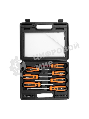 Набор отверток Sparta биты, двухкомпонентные рукоятки, 21 предмет