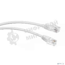 Шнур комм. Cabeus, кат. , неэкр., U/UTP, RJ12(6p4C), PVC, AWG28, 0.5м, белый
