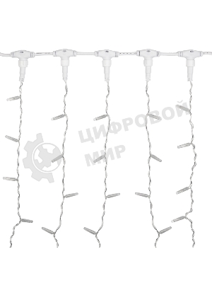 Гирлянда Neon-night Светодиодный Дождь 2х1,5 м, эффект мерцания, прозрачный провод, 230 В, диоды белые