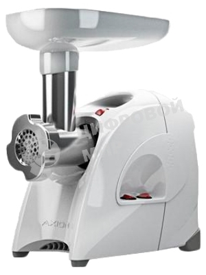 Мясорубка электрическая Аксион М41.02 белый, 1700 Вт, 2.0 кг/мин, реверс, защита от перегрузки, насадки - 8