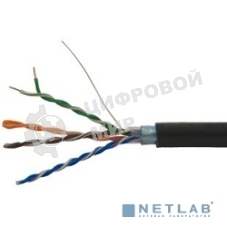 Кабель витая пара F/UTP cat.5e 4х2х24AWG solid CU PE Outdoor Standard черный