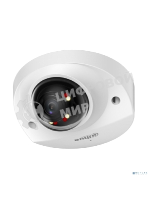 Уличная мини-купольная IP-видеокамера SmartDualLight Dahua DH-IPC-HDBW2249FP-AS-IL-0280B 2Мп, 1/2.8” CMOS, объектив 2.8мм, видеоаналитика, микрофон, ИК 30м, LED 30м, IP67, IK10, металл