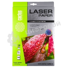Фотобумага Cactus CS-LPA4100100 A4/100г/м2/100л./белый глянцевое для лазерной печати