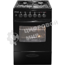 Плита комбинированная Лысьва ЭГ 401 МС-2у черный, конфорок 4 газовых, духовка 57 л, 50 см x 84 см x 60 см (без крышки)