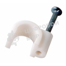 Крепеж кабеля круглый Rexant 7 мм, белый (упак. 50 шт)