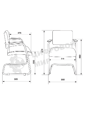 Кресло компьютерное Бюрократ CH-271N-V/BLACK черный Leather Black искусственная кожа