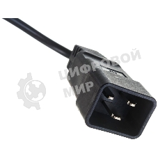 Шнур питания Lanmaster С13-C20, 3х0.75, 220В, 10А, черный, 2 метра