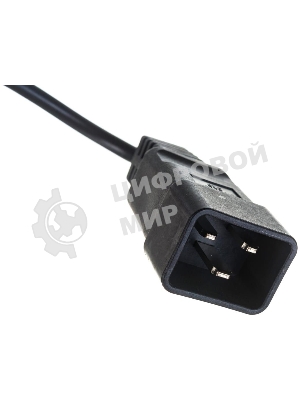 Шнур питания Lanmaster С13-C20, 3х0.75, 220В, 10А, черный, 2 метра