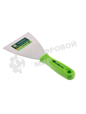 Шпательная лопатка из нержавеющей стали Сибртех, 100 мм, пластмассовая рукоятка