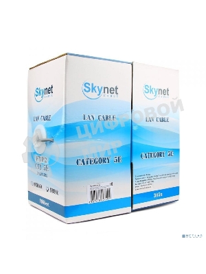 Кабель SkyNet Standart FTP indoor 4x2x0,48, медный, FLUKE TEST, кат.5e, однож., 305 м, box, серый