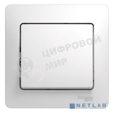 Выключатель 1-кл. СП Glossa 10А IP20 10AX в сборе белый SchE GSL000112