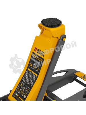 Домкрат гидравлический подкатной Denzel 3,8 т, 110-580 мм, быстрый подъем, низкий подхват, проф.