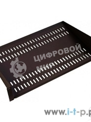 Полка перфорированная консольная 2U, глубина 300 мм, черный (МС-30-9005)