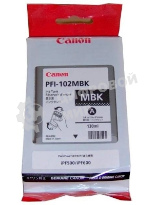 Картридж струйный Canon PFI-102MBk (0894B001) матовый черный, 130 мл., для iPF500/600/700