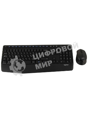 Комплект клавиатура+мышь Logitech MK345 беспроводной, USB, 1000 DPI, чёрный/серый