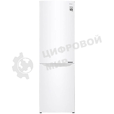 Холодильник LG GA-B419SWJL белый двухкамерный 223/79л морозилка снизу, No Frost