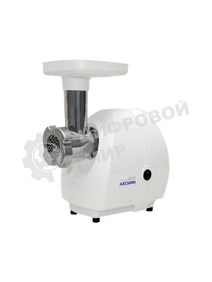 Мясорубка электрическая Аксион М25.01 белый, 1500 Вт, 1.7 кг/мин, защита от перегрузки, насадки - 3