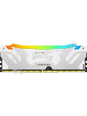Оперативная память Kingston Fury Renegade, DDR5, 32Gb (2x16Gb), 7600MHz, CL38, DIMM, радиатор, RGB, белый