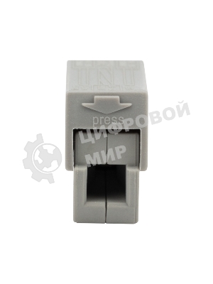 Строительно-монтажная клемма Rexant СМК 224 для светильника на 2 проводника 1.0-2.5/0.5-2.5 мм², белая (5 шт./уп.)