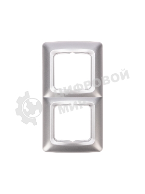 Рамка Kranz 2-я DEA горизонтальная Серебряный металлик