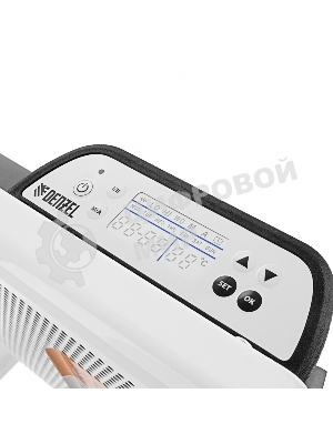 Конвектор электрический гибридный Denzel HybridX-1000 белый, 1000 Вт, 20 м2, термостат, дисплей