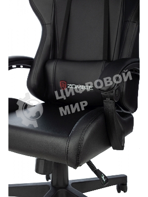 Кресло Бюрократ Zombie GAME TETRA черный/карбон, экокожа, 120 кг, механизм качания